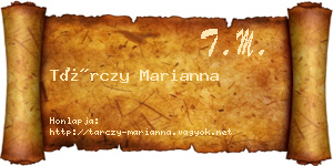 Tárczy Marianna névjegykártya