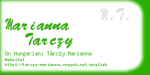 marianna tarczy business card