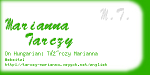 marianna tarczy business card